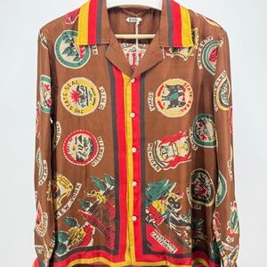 Bode State Seal Silk Shirt